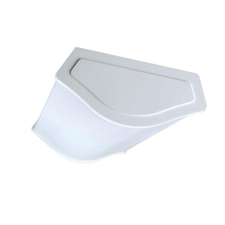 2-Light White Fluorescent Wraparound Steel Ceiling Fixture with White Euro-Style Acrylic Lens - Super Arbor