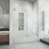 DreamLine Enigma-XO 55-59 in. W x 62 in. H Fully Frameless Sliding Tub Door, Oil Rubbed Bronze