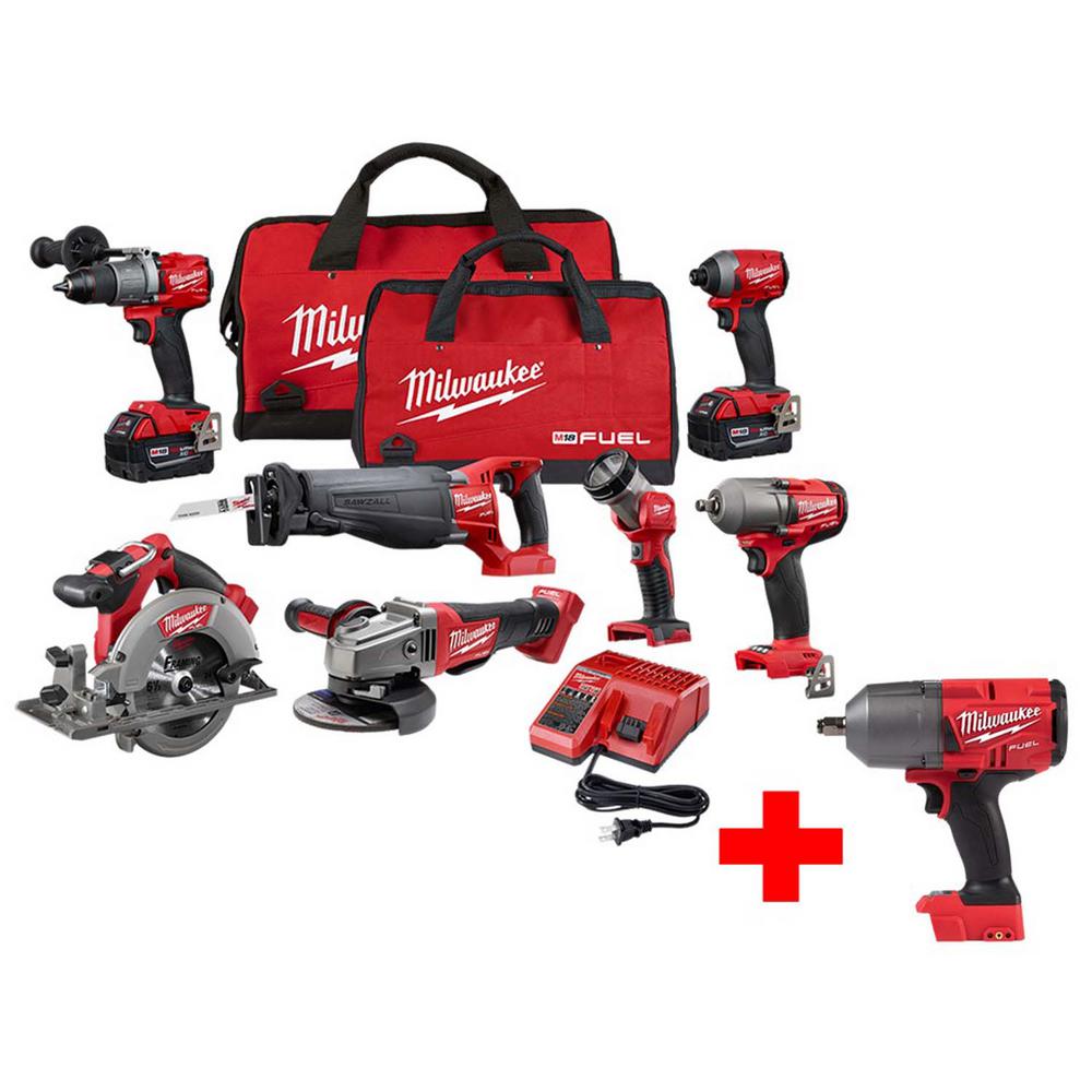M18 FUEL 18-Volt Lithium-Ion Brushless Cordless Hammer Drill and Impact Driver Combo Kit (2-Tool) with Two 5Ah Batteries