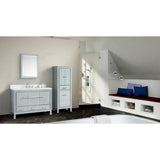 Riley 24 in. W x 15 in. D Freestanding Linen Tower in Sea Salt Gray - Super Arbor