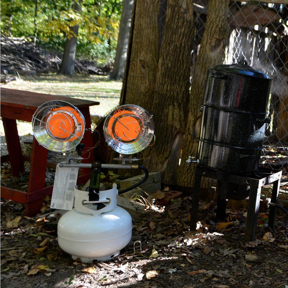 30,000 BTU Radiant Propane Double Tank Top Heater with Spark Ignition - Super Arbor