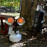 30,000 BTU Radiant Propane Double Tank Top Heater with Spark Ignition - Super Arbor