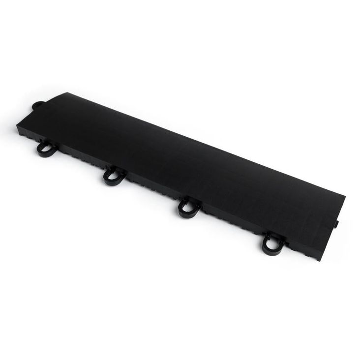MotorDeck 12 in. x 3 in. Black Modular Female Edging Kit (22-Piece, includes 2 Corner Edges)