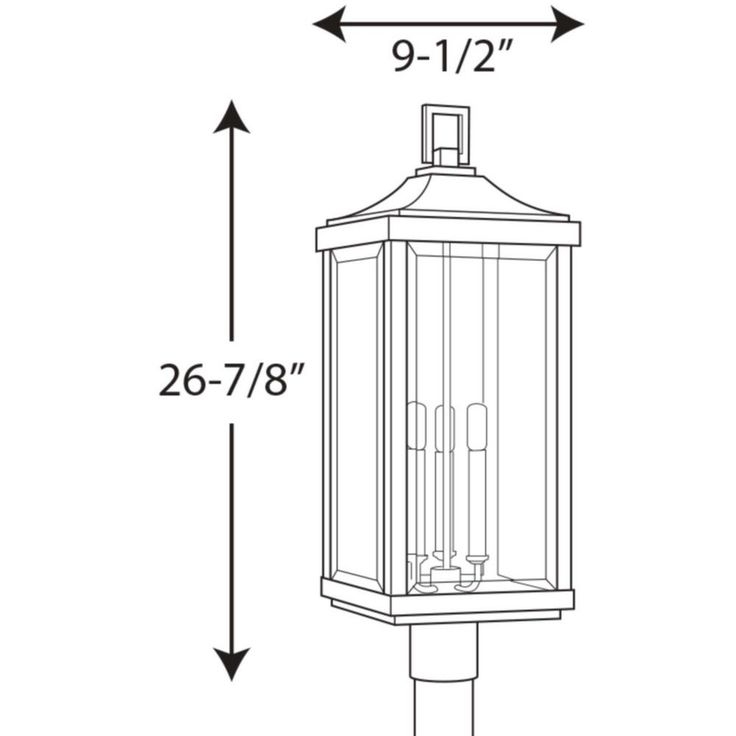 Gibbes Street Collection 3-Light Outdoor Antique Bronze Post Lantern