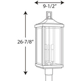 Gibbes Street Collection 3-Light Outdoor Antique Bronze Post Lantern