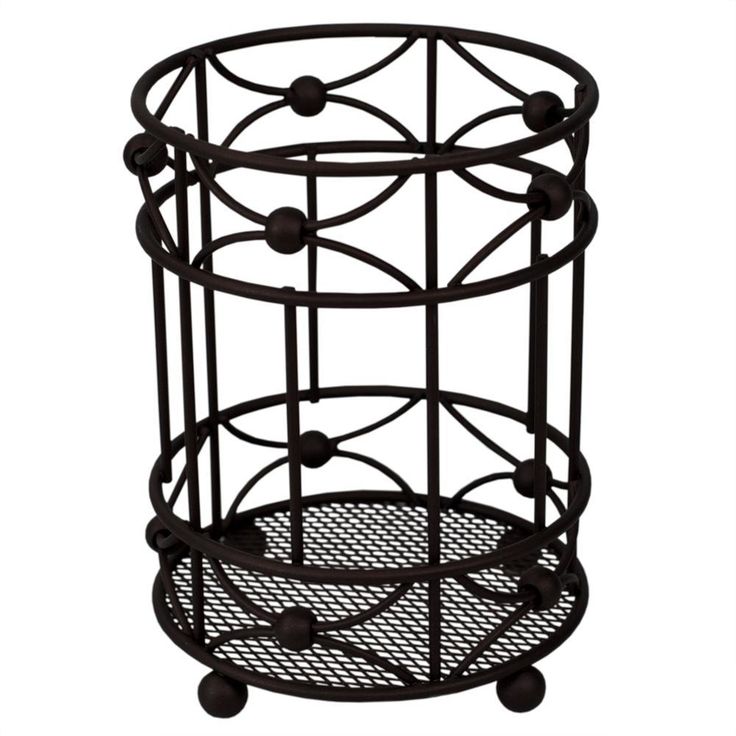 Arbor Oil-Rubbed Bronze Cutlery Holder with Mesh Bottom and Non-Skid Feet