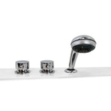 Rampart Nova Heated 5 ft. Walk-in Whirlpool Bathtub with Flat Easy Up Adhesive Wall Surround in White - Super Arbor