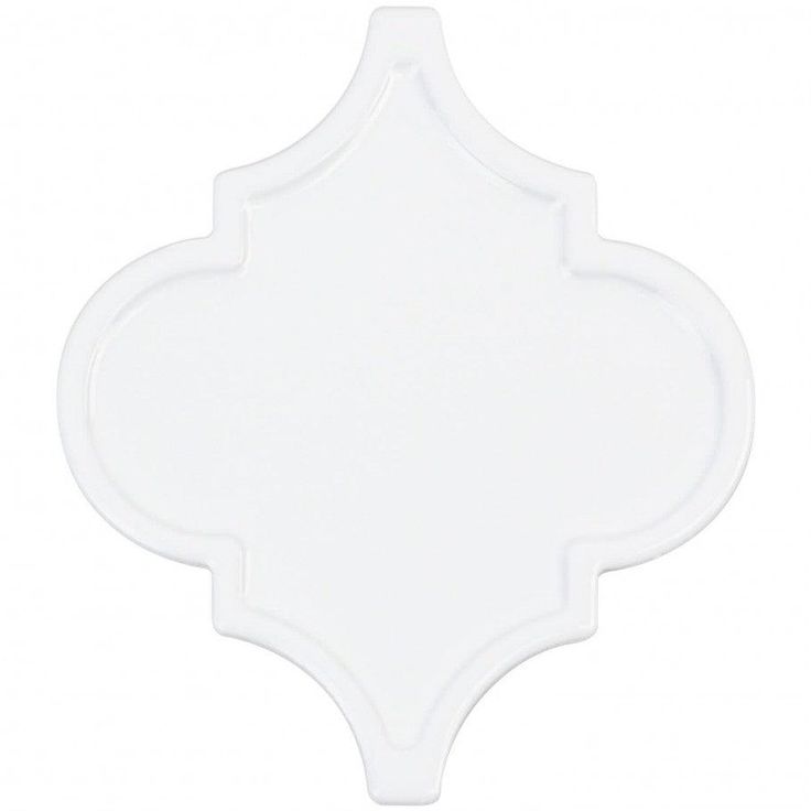 Bond Tile Roma White 6.25 in. x 7.25 in. Ceramic Arabesque Wall Tile (30 pieces 4.84 Sq. Ft. / Box)