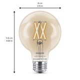 Philips Soft White G25 LED 40-Watt Equivalent Dimmable Smart Wi-Fi Wiz Connected Wireless Light Bulb
