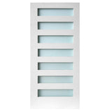24 in. x 80 in. 7-Lite Satin Etch Primed Solid Core MDF Interior Door Slab - Super Arbor