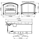 Patriot Large, Plastic, Post-Mount Mailbox, Black - Super Arbor