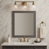 Home Decorators Collection Thornbriar 26 in. x 31 in. Cement Wall Mirror