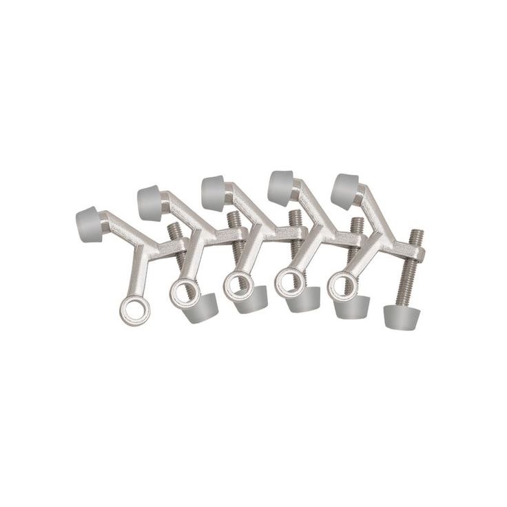2-1/8 in. x 1-3/4 in. Satin Nickel Standard Hinge Pin Door Stop Value Pack (5 per Pack)