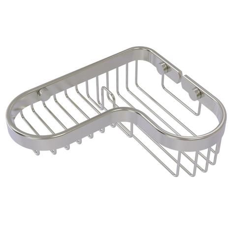 Allied Brass Corner Combination Shower Basket in Satin Nickel