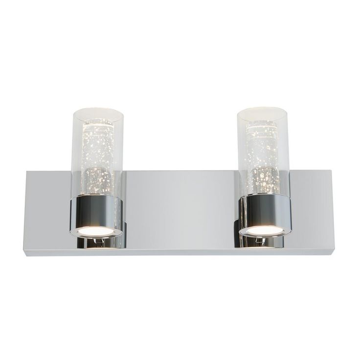 Essence 15.9 in. Chrome LED Vanity Light Bar with Bubble Glass