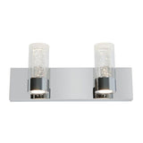 Essence 15.9 in. Chrome LED Vanity Light Bar with Bubble Glass