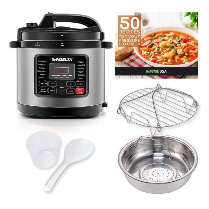 8 Qt. Stainless Steel Electric Pressure Cooker with Stainless Steel Pot