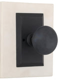 Studio Plate 2-3/8 in. Backset Oil-Rubbed Bronze Privacy Bed/Bath New York Door Knob - Super Arbor