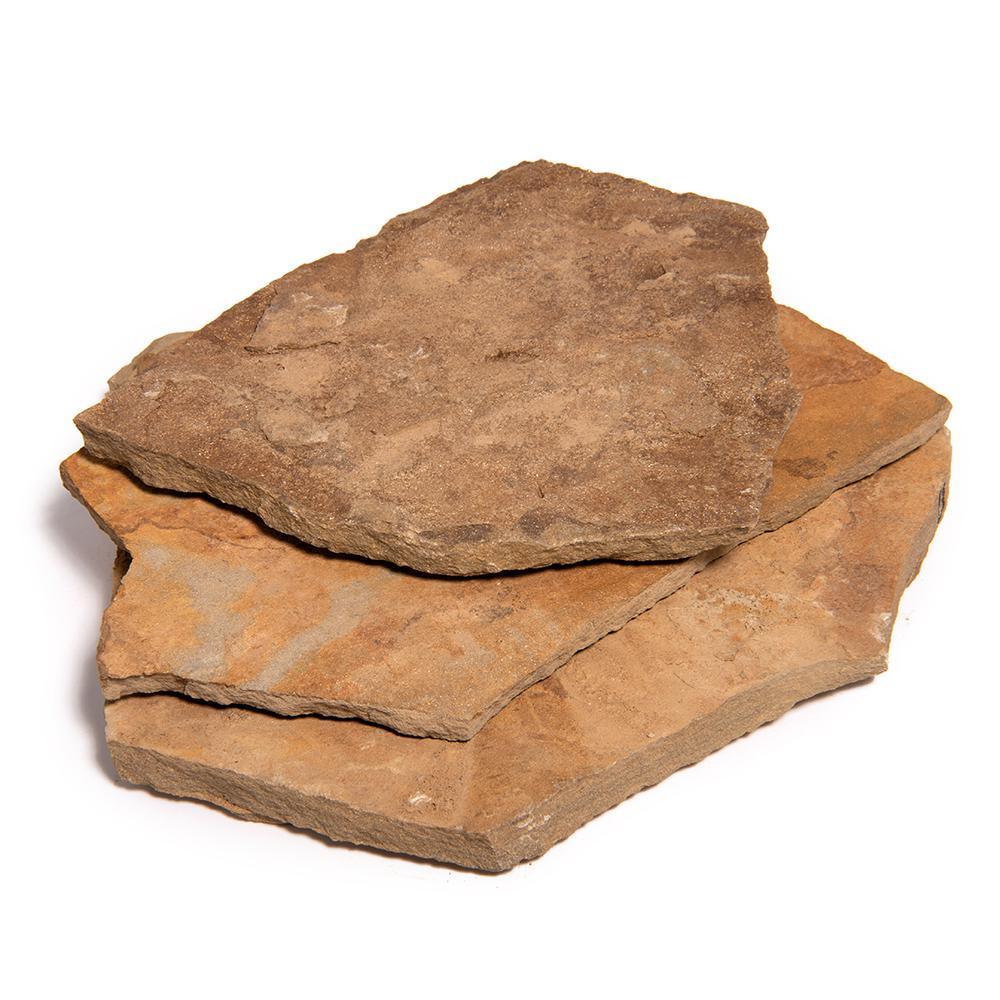 16 in. x 12 in. x 2 in. 120 sq. ft. Silver Quartzite Natural Flagstone for Landscape, Gardens and Pathways - Super Arbor