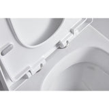 0.8 GPF /1.28 GPF Dual Flush Ceramic Bowl Square Elongated Toilet Bowl Only in White