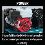 10 Gal. 5.5 HP Portable Gas-Powered Twin Stack Air Compressor - Super Arbor