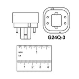 26W Equiv PL CFLNI Quad Tube 4-Pin Plug-in G24Q-3 Base Compact Fluorescent CFL Light Bulb, Cool White 4100K (6-Pack)