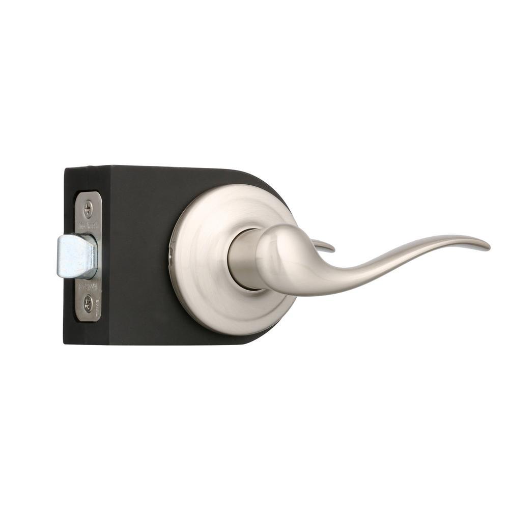 Tustin Satin Nickel Passage Hall/Closet Door Lever Featuring Microban Antimicrobial Technology - Super Arbor