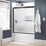 Simplicity 60 in. x 58-1/8 in. Semi-Frameless Traditional Sliding Bathtub Door in Chrome with Transition Glass - Super Arbor