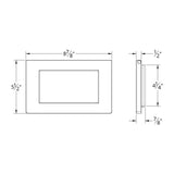 Wi-Fi Touch Panel Ceiling Fan Wall Control with Mounting Bracket in Black