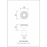 Taryn 1-3/8 in. (35 mm) Satin Nickel Round Cabinet Knob - Super Arbor