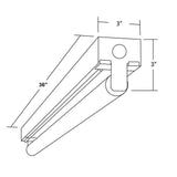 3 ft. 35-Watt Single Row T8 Fluorescent White Linear Strip Light Fixture - Super Arbor