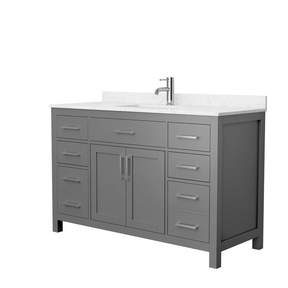 Beckett 42 in. W x 22 in. D Single Vanity in White with Cultured Marble Vanity Top in White with White Basin - Super Arbor