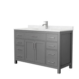 Beckett 42 in. W x 22 in. D Single Vanity in White with Cultured Marble Vanity Top in White with White Basin - Super Arbor