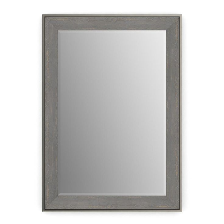 28 in. W x 36 in. H (M1) Framed Rectangular Deluxe Glass Bathroom Vanity Mirror in Matte White