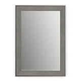 28 in. W x 36 in. H (M1) Framed Rectangular Deluxe Glass Bathroom Vanity Mirror in Matte White