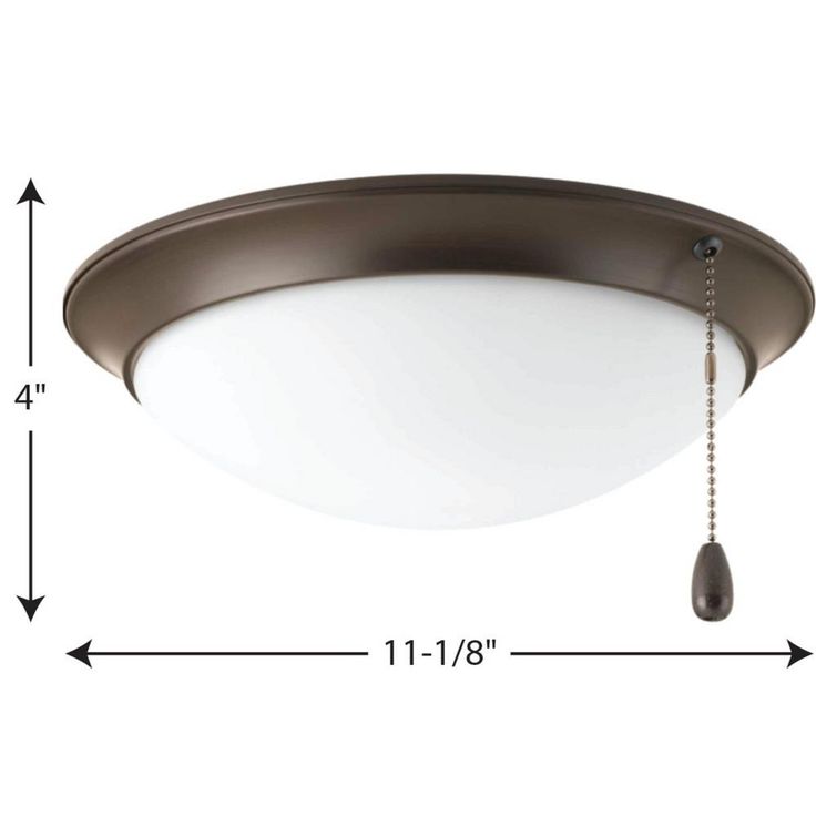AirPro Collection 1-Light Antique Bronze Ceiling Fan Light Kit