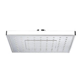 1-Spray 7.88 in. Single Wall Mount Fixed Rain Shower Head in Chrome - Super Arbor