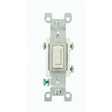 15 Amp 3-Way CO/ALR AC Quiet Toggle Switch, White - Super Arbor