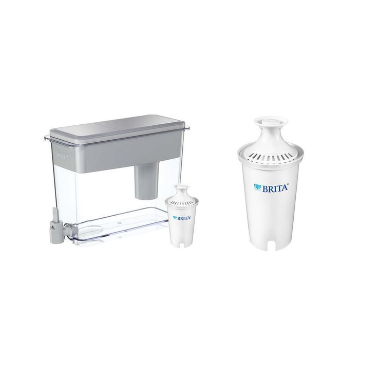 18-Cup UltraMax Water Filter Pitcher Dispenser and Water Filter Replacement Bundle, BPA Free