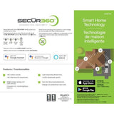 SECUR360 Wi-Fi Connected White Wired Twin Head Voice Activated Motion Activated Outdoor LED Security Flood Light 2000 Lumens