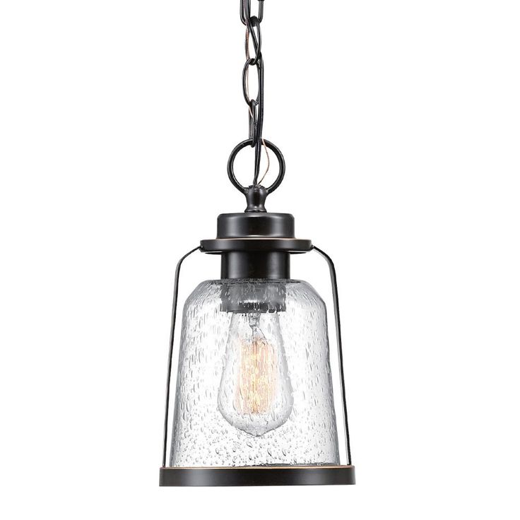 Roth 1-Light Oil Rubbed Bronze Outdoor Indoor Hanging Pendant