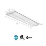 Contractor Select LBL4 Series 4 ft. 4253 Lumens Integrated LED Dimmable Cool White Curved-Basket Wraparound, 4000K - Super Arbor