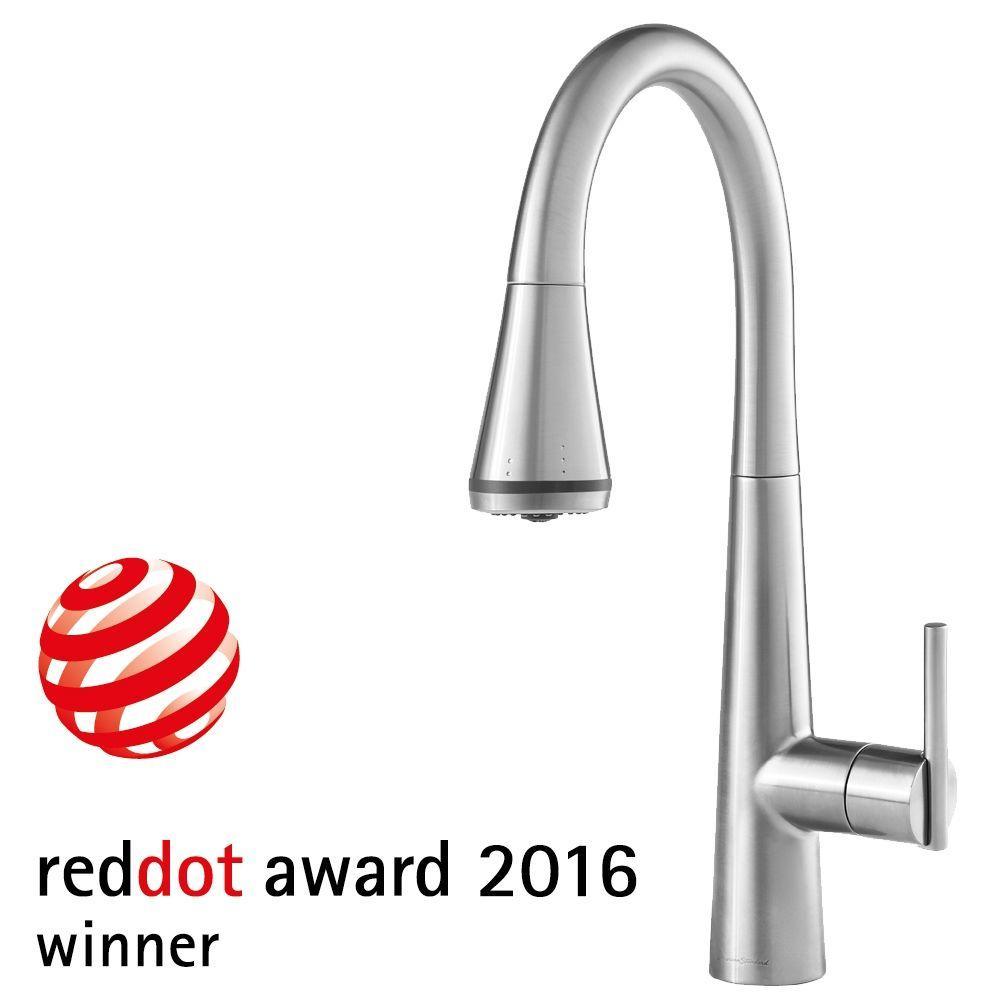 Edgewater Single-Handle Pull-Down Sprayer Kitchen Faucet with SelctFlo in Stainless Steel - Super Arbor
