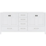 Caroline Avenue 60 in. W Bath Vanity Cabinet Only in Cashmere Gray - Super Arbor