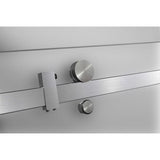 Moselle 56 in. to 60 in. x 60 in. Completely Frameless Sliding Tub Door with Frosted Glass in Stainless Steel - Super Arbor