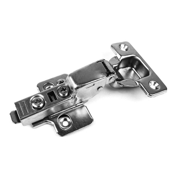 110-Degree 35 mm Half Overlay Soft Close Frameless Cabinet Hinges with Installation Screws (30-Pairs)