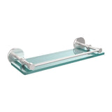 16 in. L x 3 in. H x 5 in. W Clear Glass Bathroom Shelf with Gallery Rail in Oil Rubbed Bronze - Super Arbor