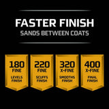 3M Pro Grade Precision 9 in. x 11 in. 80-Grit (Coarse) Faster Sanding Sheets (15-Sheets/Pack)(Case of 5)