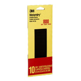 3M Imperial Wetordry 3.7 in. x 9 in. Ultra Fine 800-Grit Sheet Sandpaper (10-Sheets/Pack)