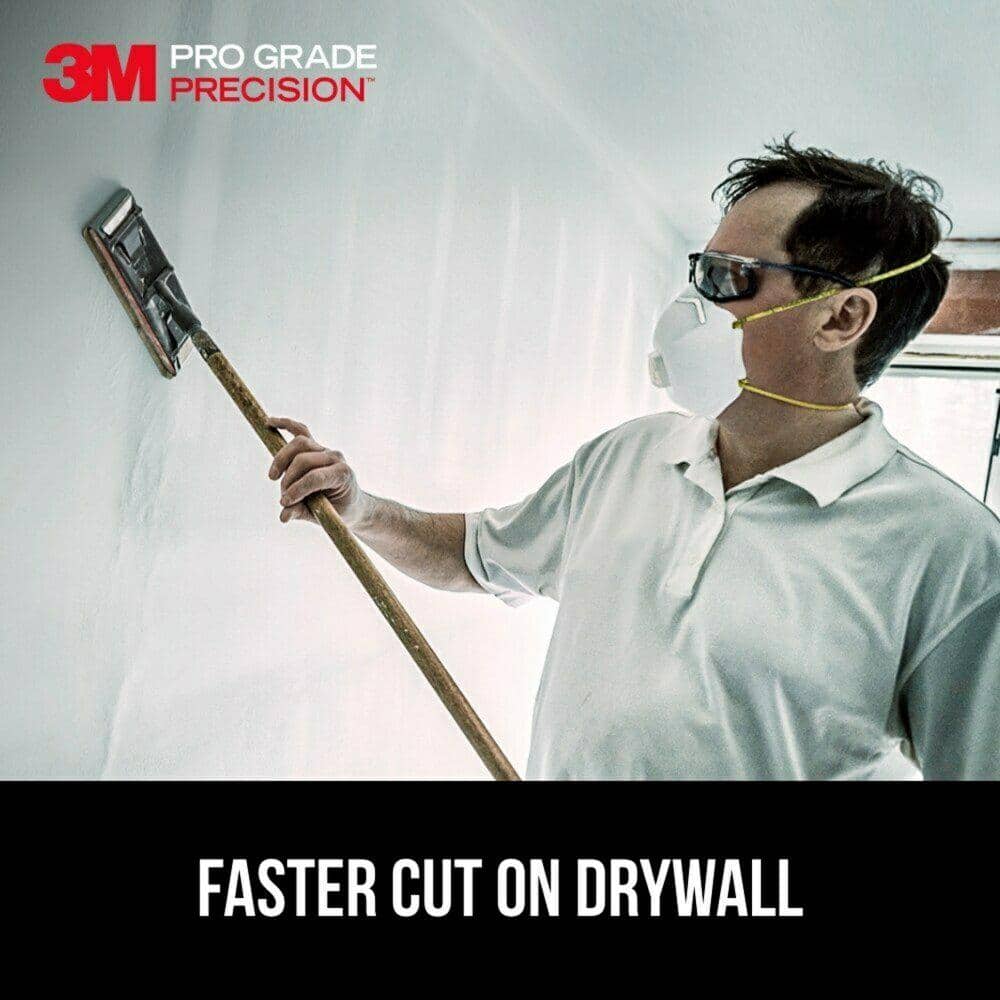 3M Pro Grade 4-3/16 in. x 11-1/4 in. 120-Grit Drywall Sanding Sheet (5-Pack)